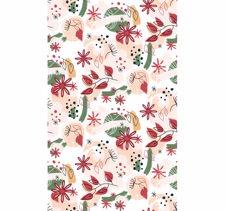 Floral Abstract Pattern flowers and plants roller blind - TenStickers