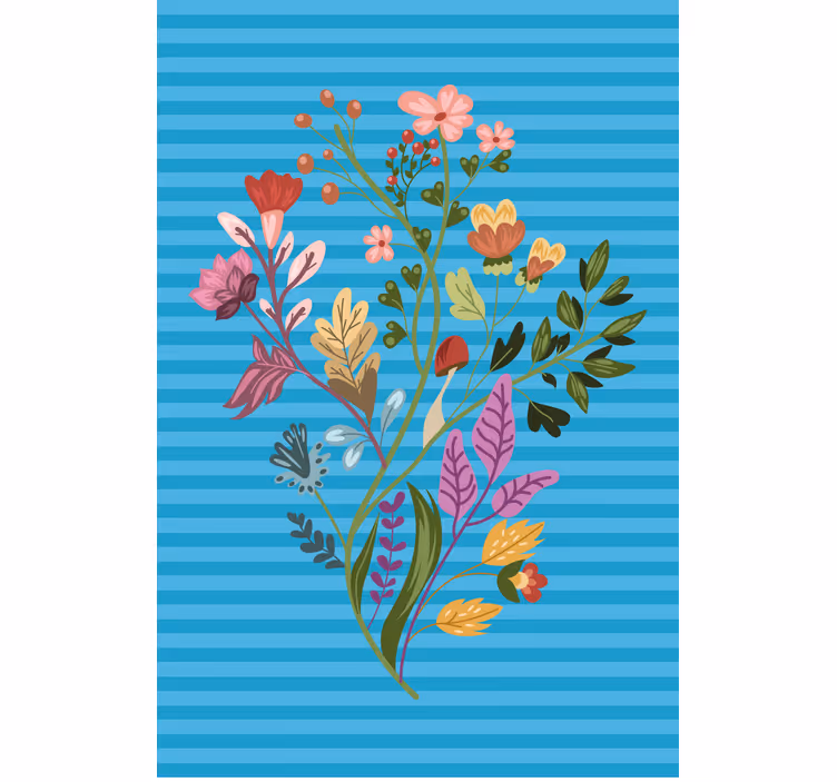 Botanical arrangement flower roller blind - TenStickers