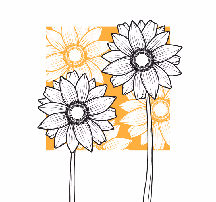 Lush Flower Pattern flowers and plants roller blind - TenStickers