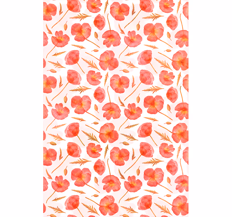 Delicate floral patterns flowers and plants roller blind - TenStickers