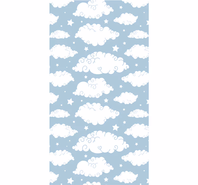 Fluffy White Clouds cloud roller blind - TenStickers