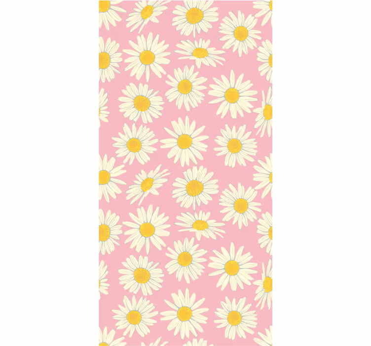 Daisy Pattern Bloom flowers and plants roller blind - TenStickers