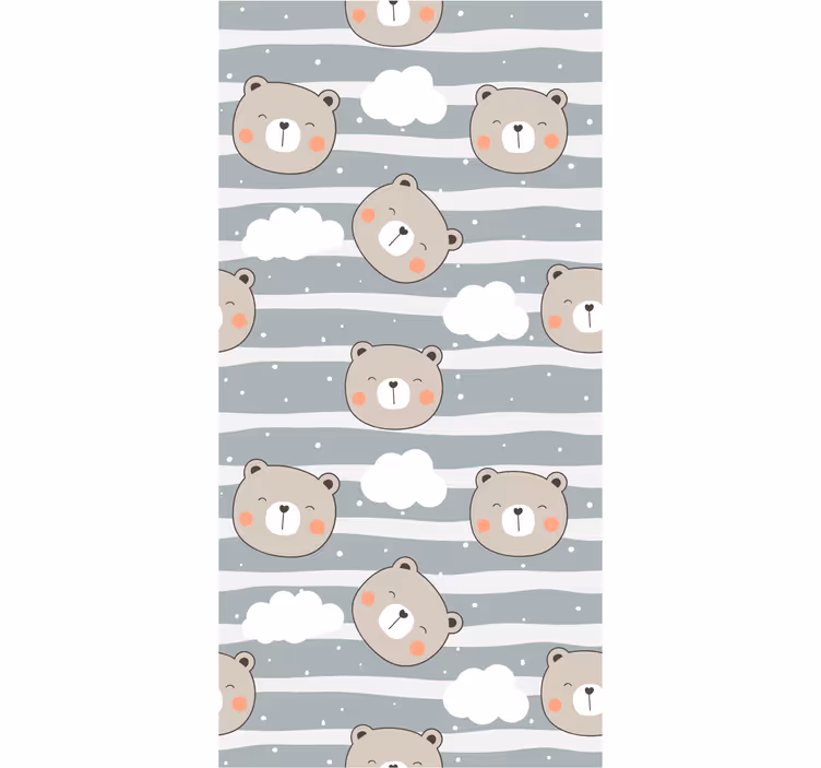 Cute Bear Faces nursery roller blind - TenStickers