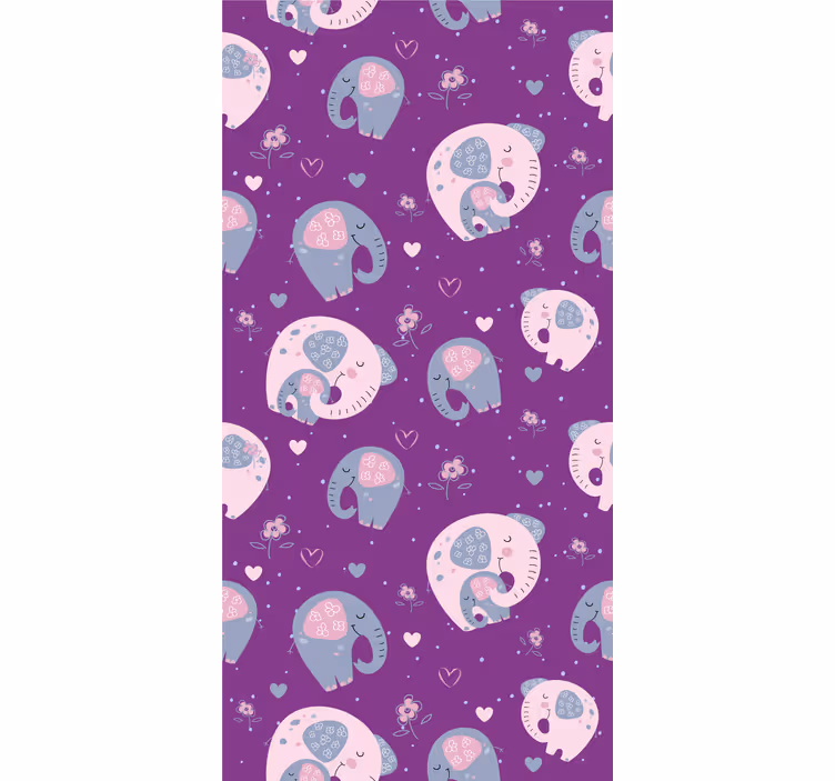 Cute Elephant Pattern animal roller blind - TenStickers