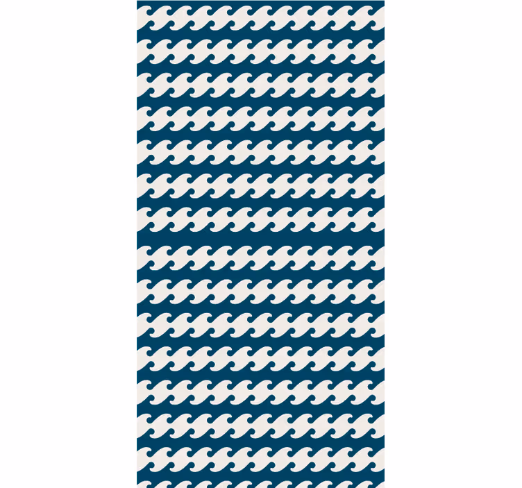 Japan wave illustration  Living room blind - TenStickers
