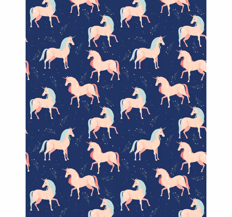 Cute unicorn design pattern  Childrens blind - TenStickers