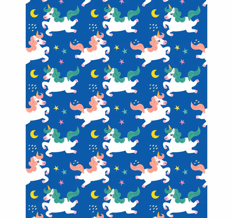 Unicorns Under Moonlight animal roller blind - TenStickers