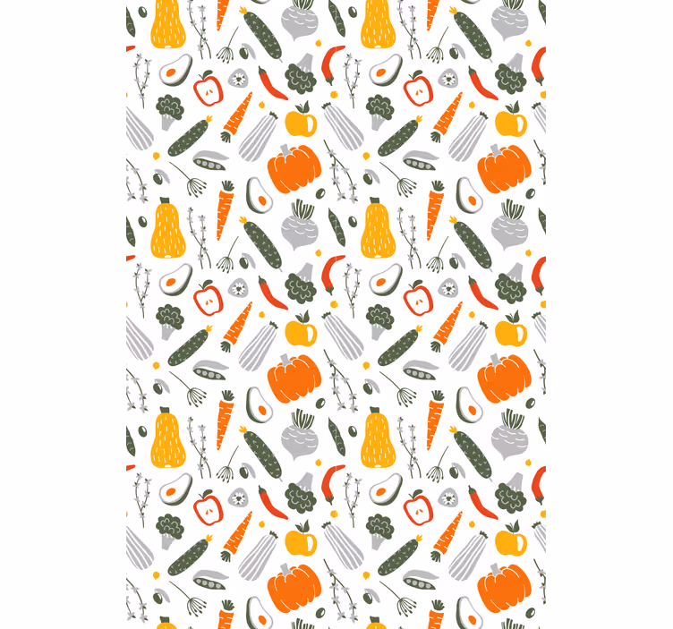 Colorful Vibrant Pattern fruit and vegetable roller blind - TenStickers