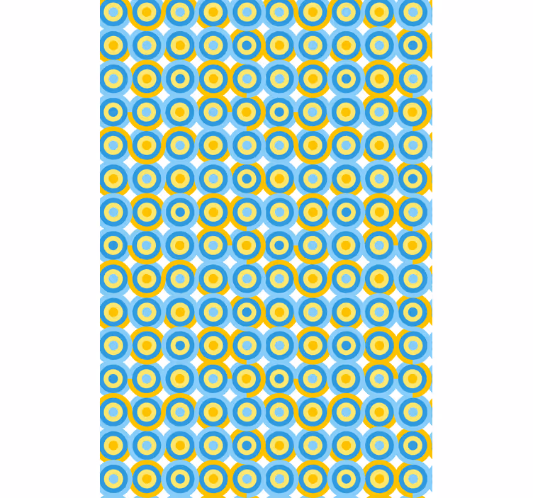 Circular pattern in blue roller blind - TenStickers