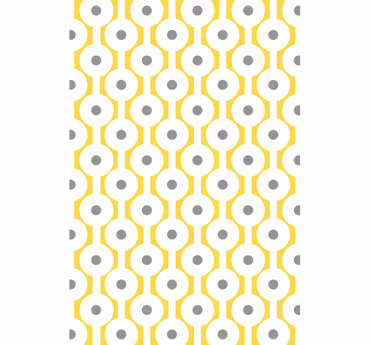 Yellow and grey geometric pattern roller blind - TenStickers