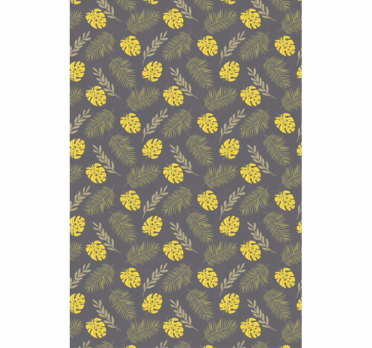 Tropical Leaf Pattern flowers and plants roller blind - TenStickers