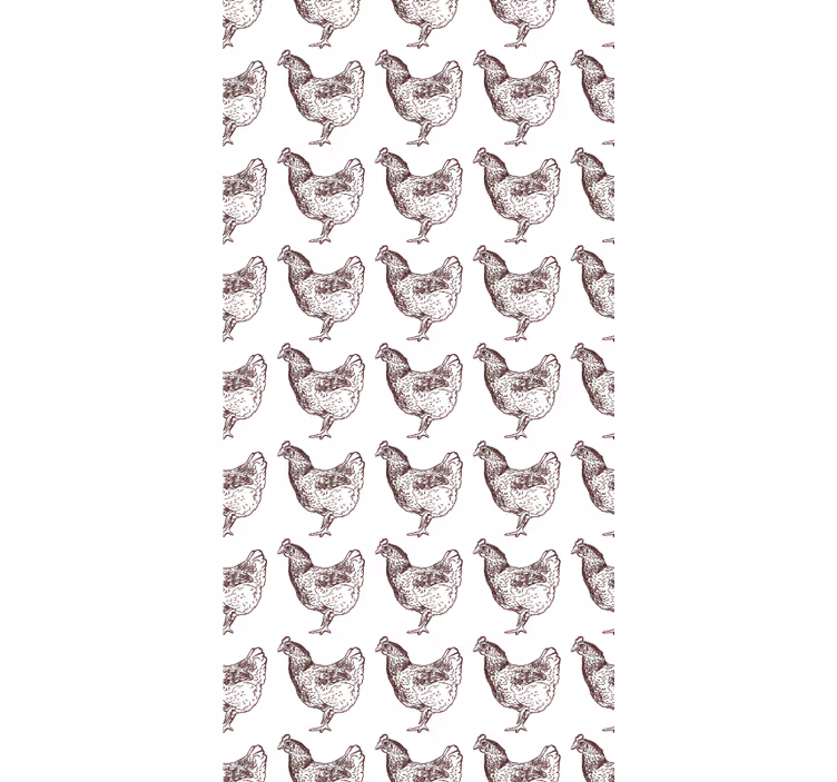 Charming Chicken Pattern animal roller blind - TenStickers