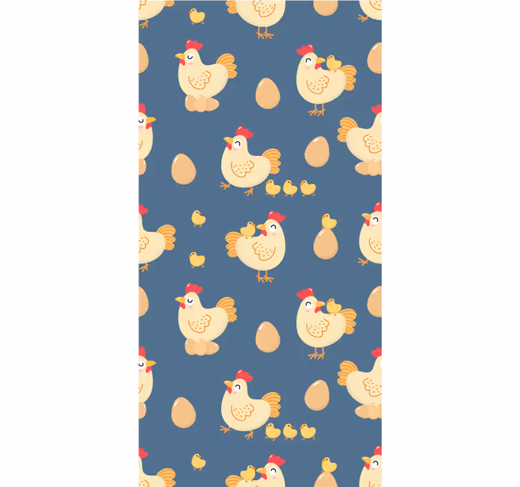 Hen and babies Various animal blind - TenStickers