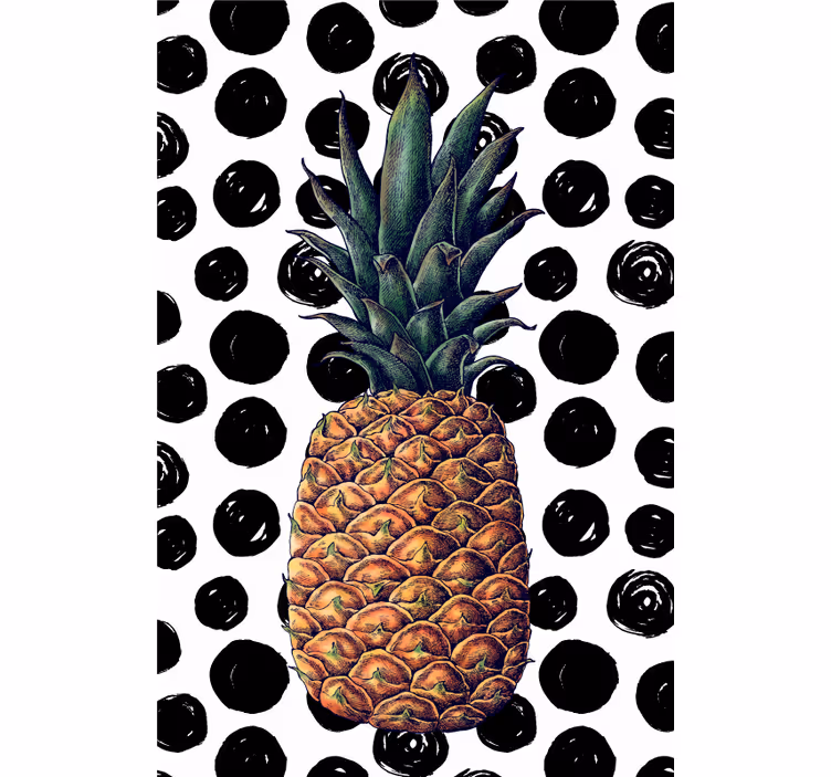 Pineapple with Dots fruit and vegetable roller blind - TenStickers