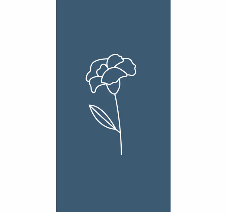 Single outline flowers and plants roller blind - TenStickers