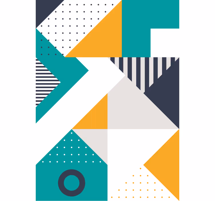 Geometric Pattern Mix modern roller blind - TenStickers