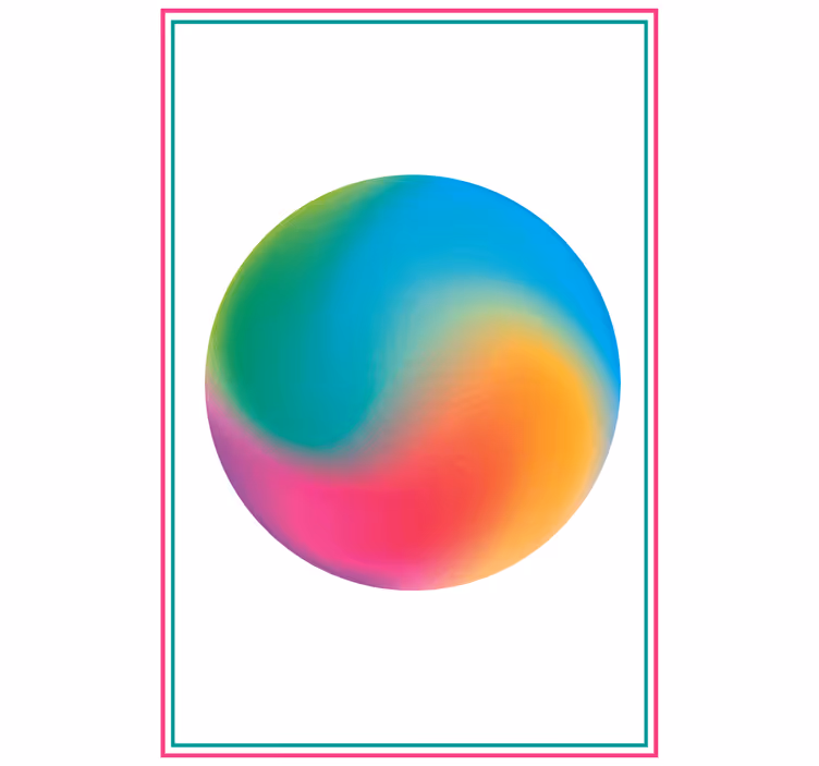 Abstract colorful sphere original roller blind - TenStickers