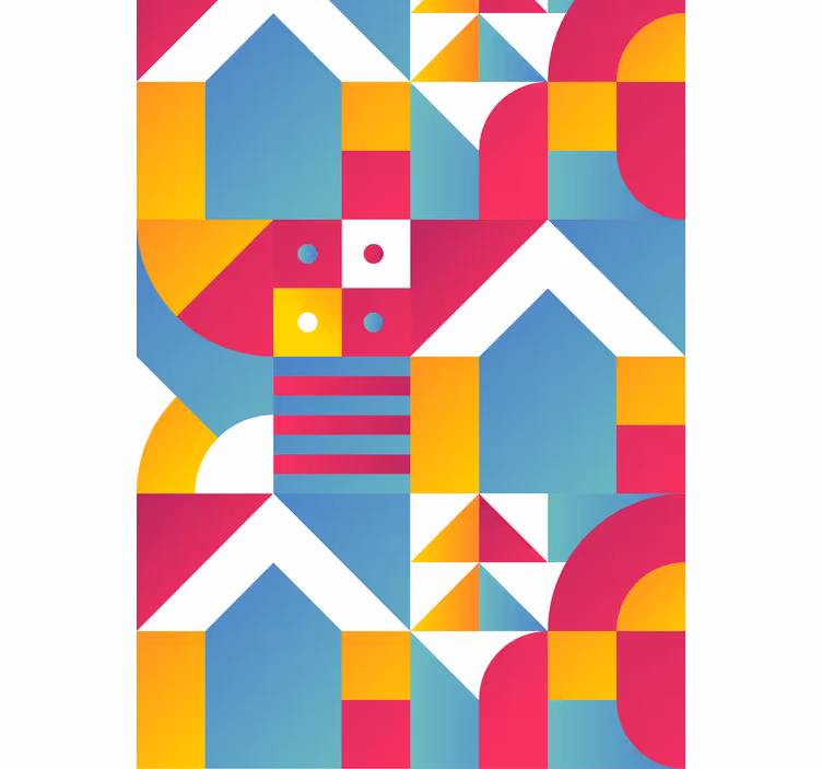 Geometric multicolor art Blind painting - TenStickers
