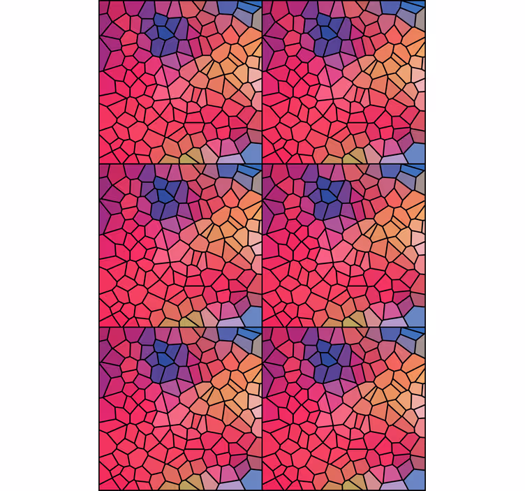 Mosaic colour pattern texture and pattern roller blind - TenStickers