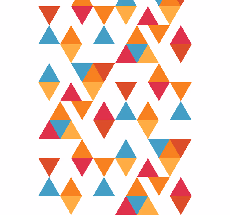 Colorful geometric triangle modern roller blind - TenStickers