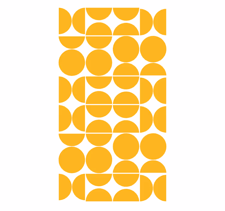 Half circles geometric art Blind painting - TenStickers
