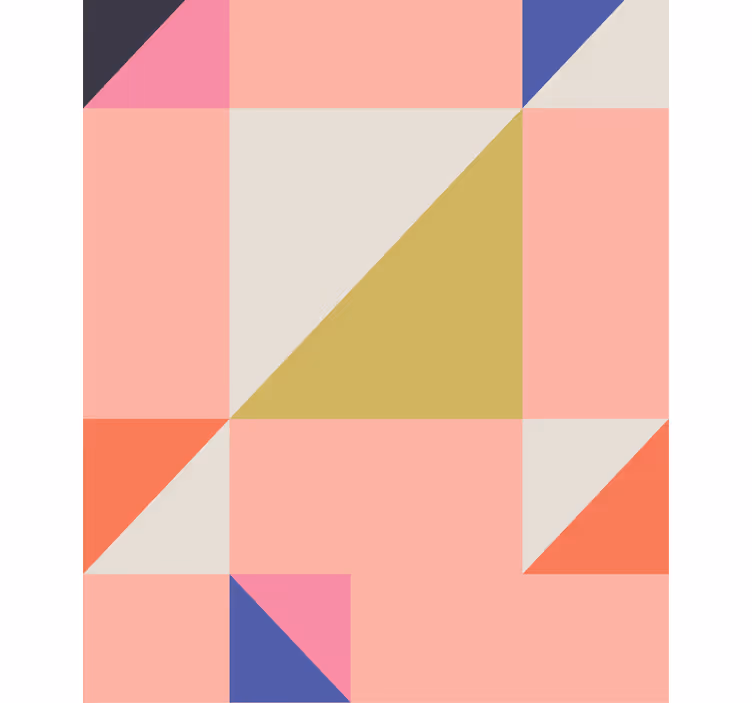 GEOMETRIC COLOR BLOCKS rustic roller blind - TenStickers