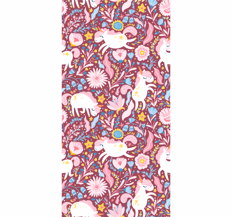 Colorful unicorn patterns original roller blind - TenStickers