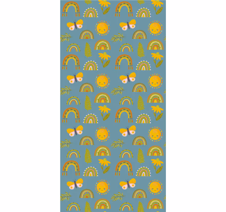 Sunny rainbows design tree roller blind - TenStickers