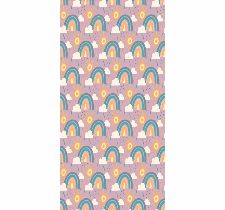 RAINBOWS AND SUNS children room roller blind - TenStickers