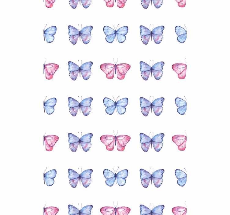 Butterfly roller blind with blue and pink wings - TenStickers