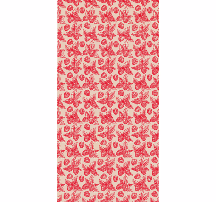 Raspberry Leaf Pattern fruit and vegetable roller blind - TenStickers
