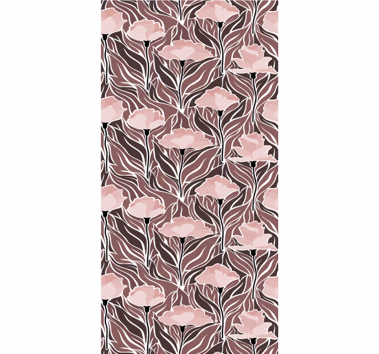 Elegant beige patterns flower roller blind - TenStickers