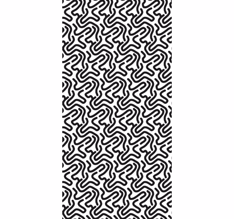 Abstract Curvy Lines texture and pattern roller blind - TenStickers