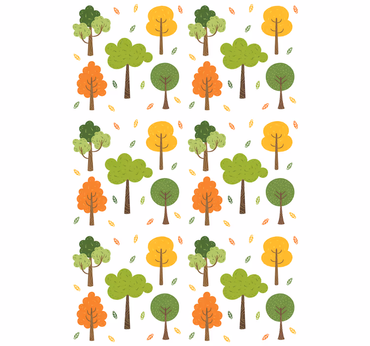 Colorful trees Modern blind - TenStickers