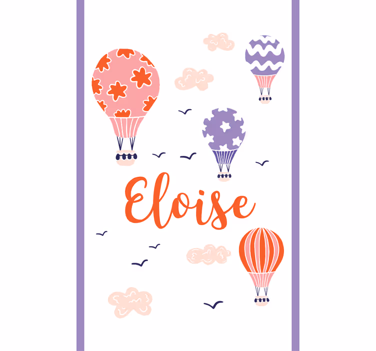 Custom hot air balloons children room roller blind - TenStickers