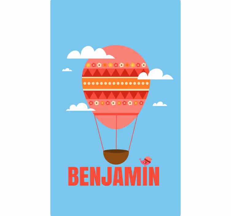 Children room roller blind hot air balloon personalized - TenStickers