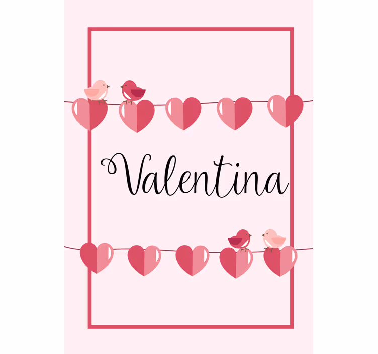 Love hearts and name teenage bedroom roller blind - TenStickers