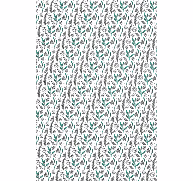 Subtle Bloom Motif flowers and plants roller blind - TenStickers