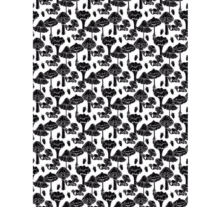 Mushroom Pattern flowers and plants roller blind - TenStickers