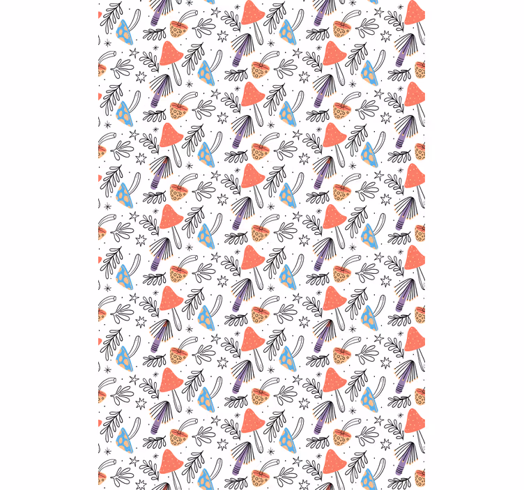 Funky Floral Design flowers and plants roller blind - TenStickers