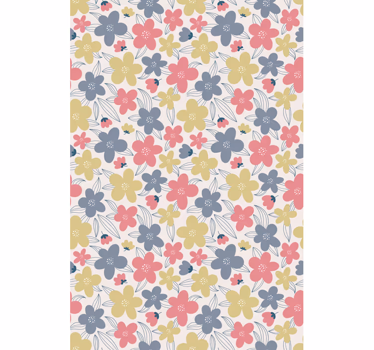 Vibrant Botanical Motifs flowers and plants roller blind - TenStickers