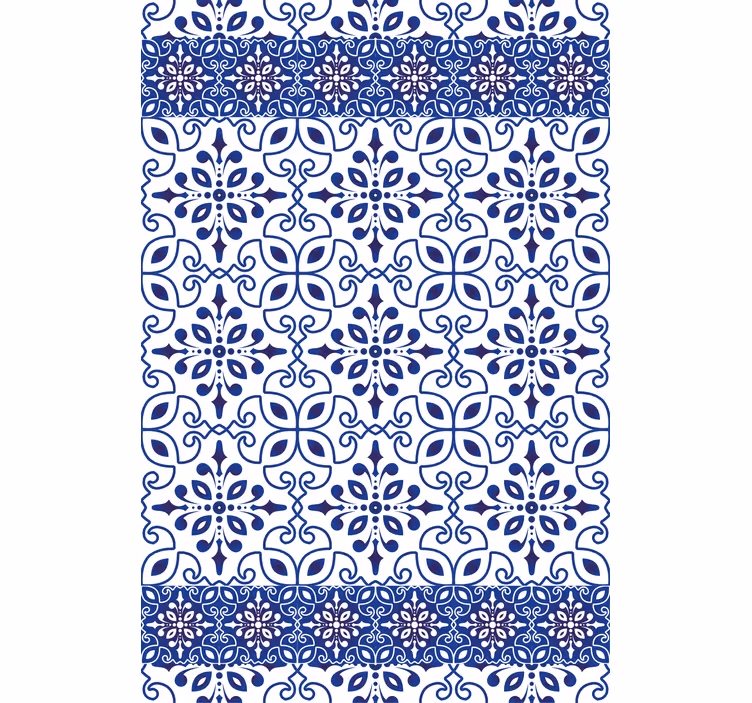 White and blue classic design Nordic blind - TenStickers