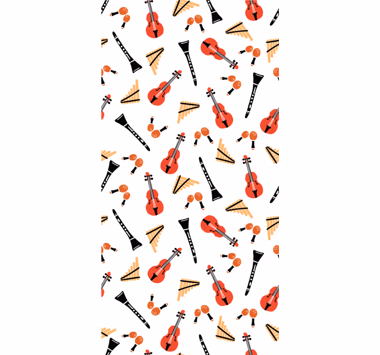 Musical instruments motif original roller blind - TenStickers