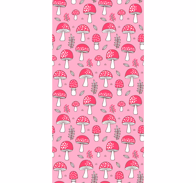 Mushroom Patterns flowers and plants roller blind - TenStickers