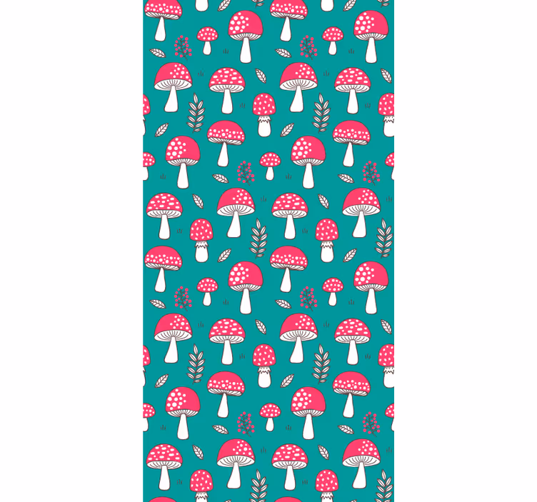 PLAYFUL MUSHROOM PATTERN fun roller blind - TenStickers