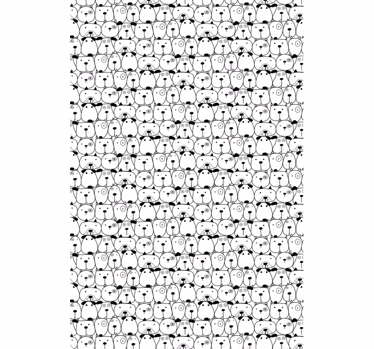 Black and white cats and dogs animal roller blind - TenStickers