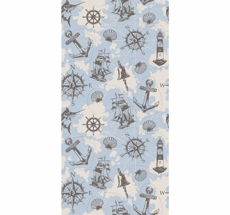 Maritime Adventure Pattern roller blind - TenStickers