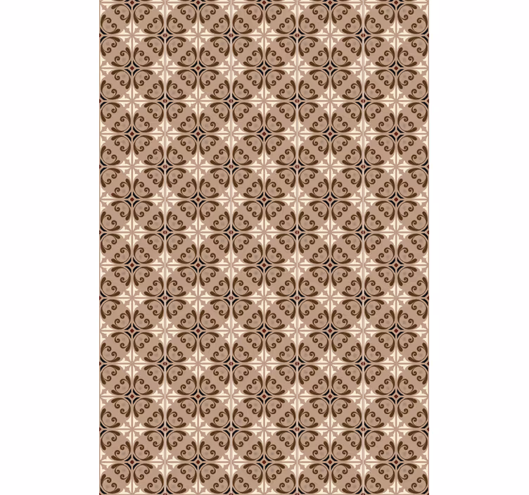 Texture and pattern roller blind in brown geometric pattern - TenStickers