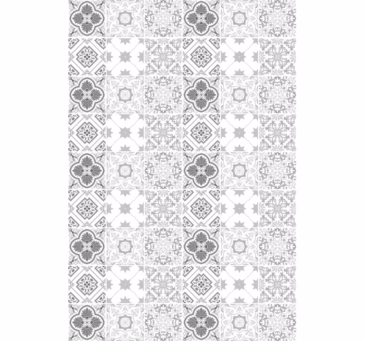 Geometric Pattern Tiles fun roller blind - TenStickers
