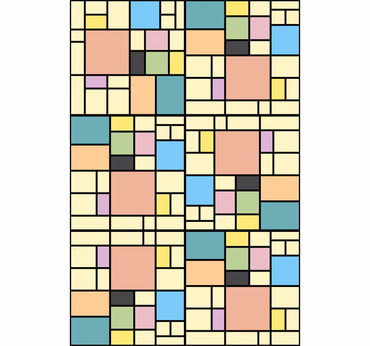 Patchwork color blocks Living room blind - TenStickers